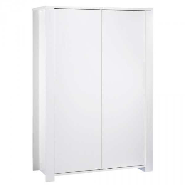 Chambre duo lit 60x120 + armoire loft blanc Sauthon meubles