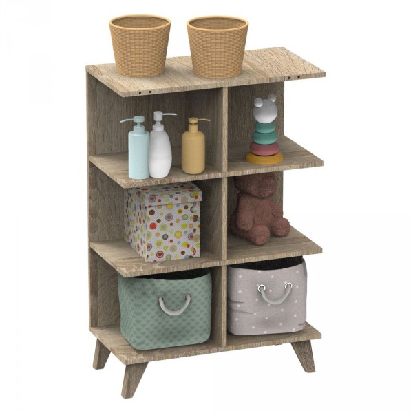 Chambre trio lit combiné évolutif 70x140en140x190 + commode + armoire nova blanc lin Sauthon meubles