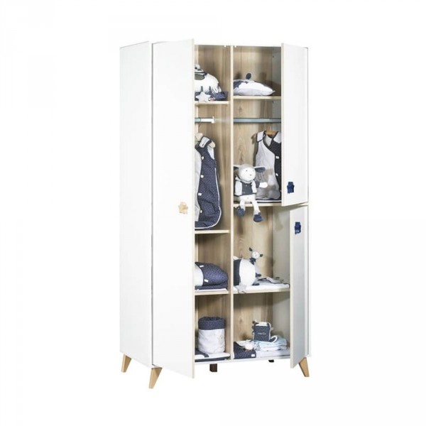 Chambre duo lit combiné évolutif + armoire oslo etoile Sauthon meubles