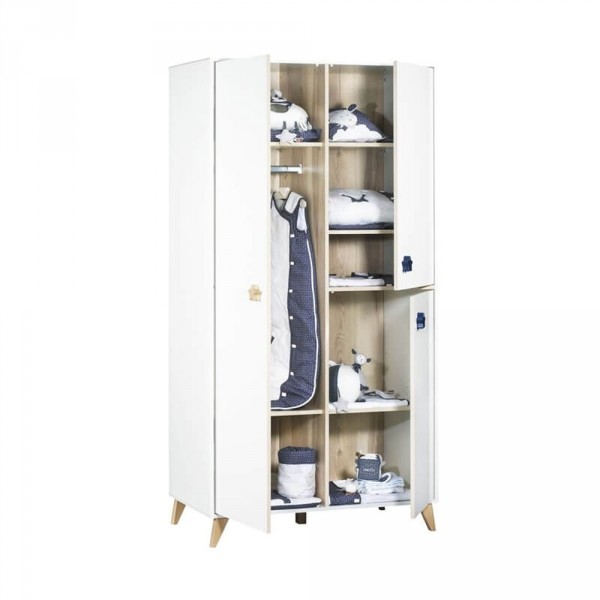 Chambre duo lit combiné évolutif + armoire oslo etoile Sauthon meubles