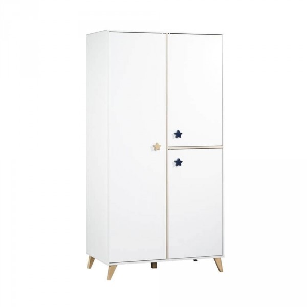 Chambre duo lit combiné évolutif + armoire oslo etoile Sauthon meubles