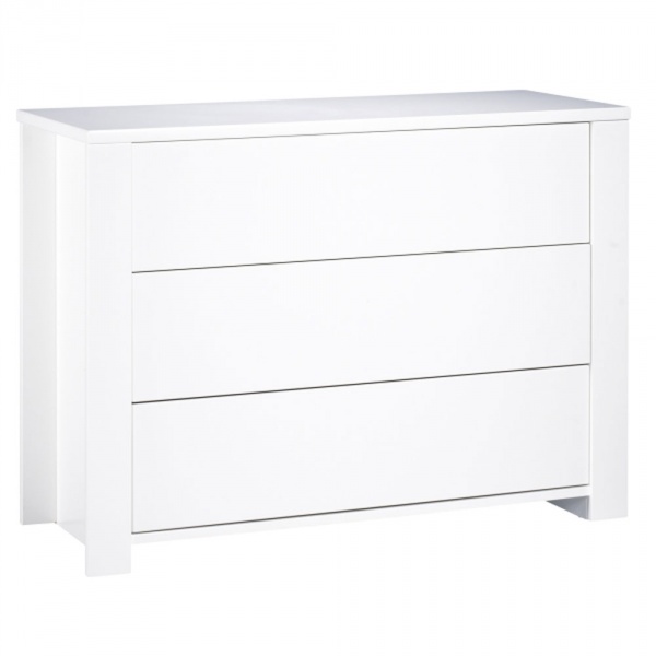 Chambre duo lit 60x120 + commode loft blanc + plan à langer offert Sauthon meubles