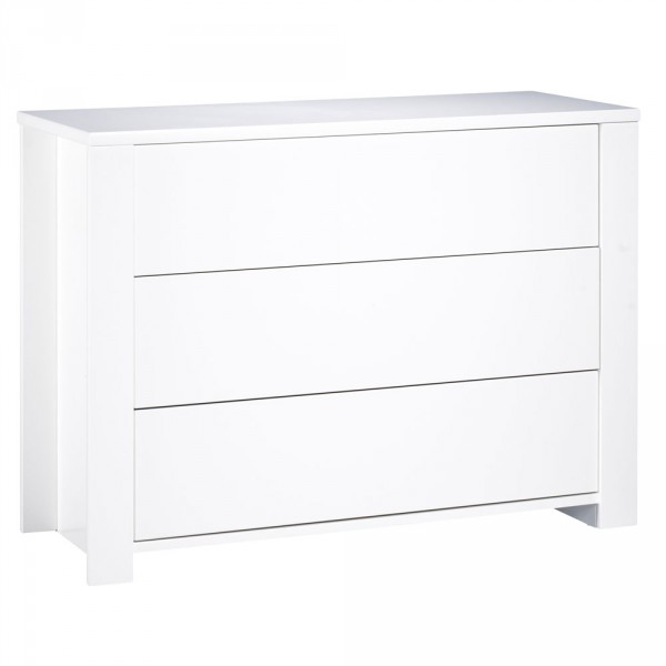 Chambre trio lit + commode + armoire loft blanc + plan à langer offert Sauthon meubles