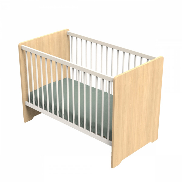 Chambre bébé duo lit 60x120cm + commode vanille + plan à langer offert Sauthon meubles