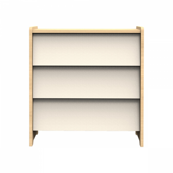 Chambre bébé duo lit 60x120cm + commode vanille + plan à langer offert Sauthon meubles