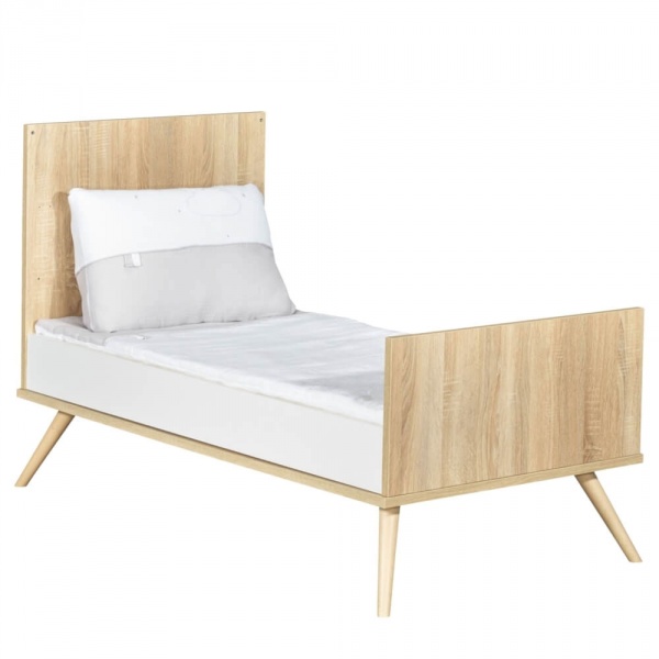Chambre bébé duo lit 70x140 + commode seventies blanc Sauthon meubles