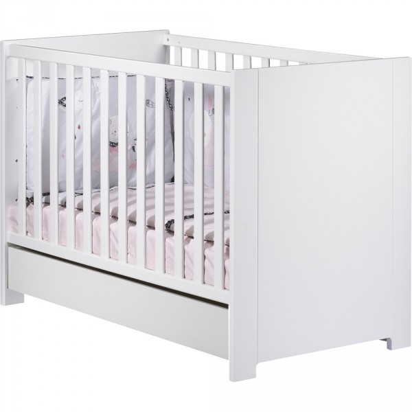Tiroir pour lit bébé 60x120cm loft blanc Sauthon meubles