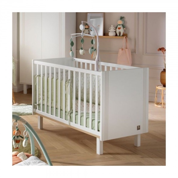 Lit bébé 60x120 cm eleonore blanc Sauthon meubles