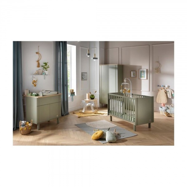 Commode 1 tiroir 2 portes eleonore kaki Sauthon meubles