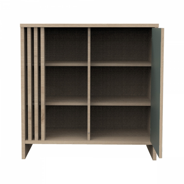 Chambre bébé trio lit 60x120cm (non transformable) + commode + armoire sauge tokyo + plan à langer offert Sauthon meubles