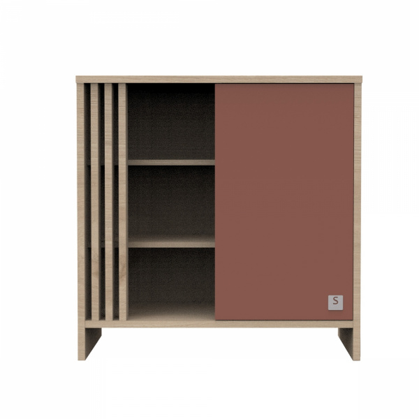 Chambre bébé duo lit 70x140cm + commode terracotta tokyo + plan à langer offert Sauthon meubles