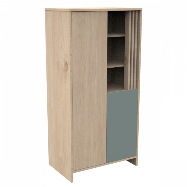 Chambre bébé trio lit 70x140cm + commode + armoire sauge tokyo + plan à langer offert Sauthon meubles
