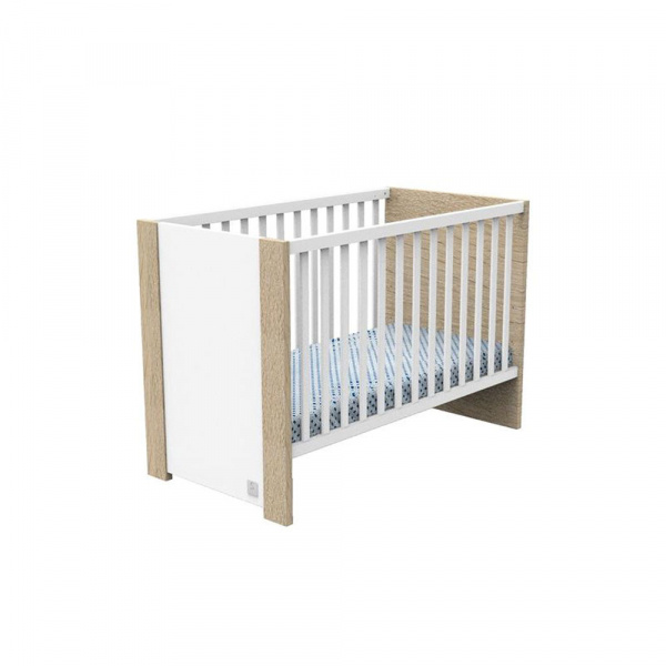 Lit bébé 60x120cm antonin version bois et blanc Sauthon meubles