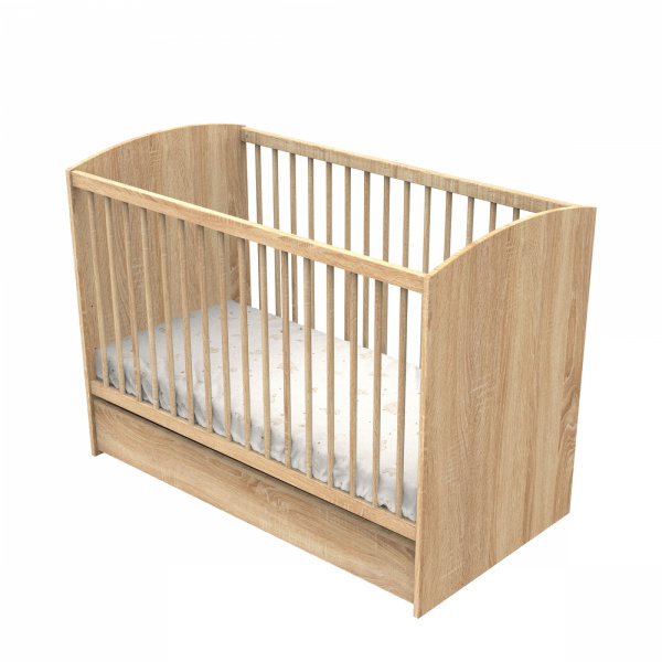 Lit bébé 60x120cm azur Sauthon meubles