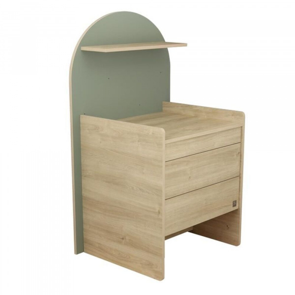Chambre duo lit bebe 120x60 chambre duo arche lit transformable + commode/bureau saugeen 90x190 - coloris sauge arche+commode a langer evolutive en bu Sauthon meubles