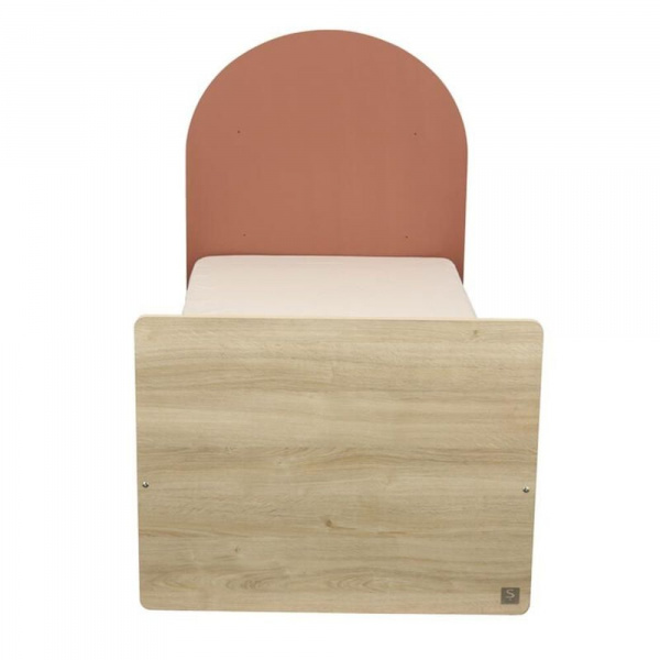 Chambre duo arche lit transformable + commode/bureau terracotta Sauthon meubles