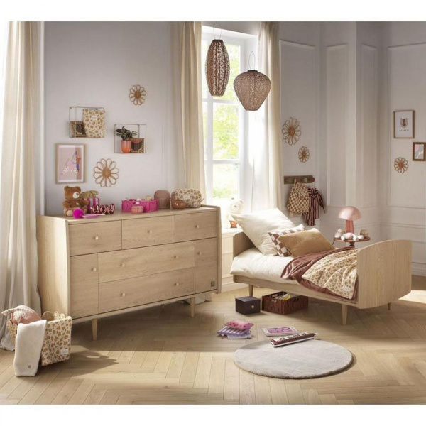 Chambre duo my love 140*70 cm avec commode xxl Sauthon meubles