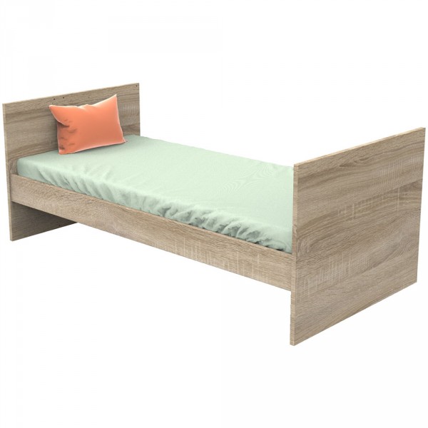 Lit 70x140 évolutif en 90x190 puis 140x190 nova gris volcan Sauthon meubles