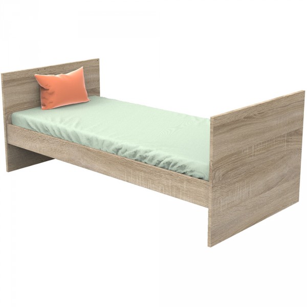 Lit 70x140 évolutif en 90x190 puis 140x190 nova blanc lin Sauthon meubles