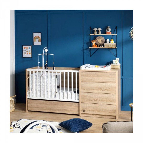 Lit combiné évolutif bébé 60x120cm antonin Sauthon meubles