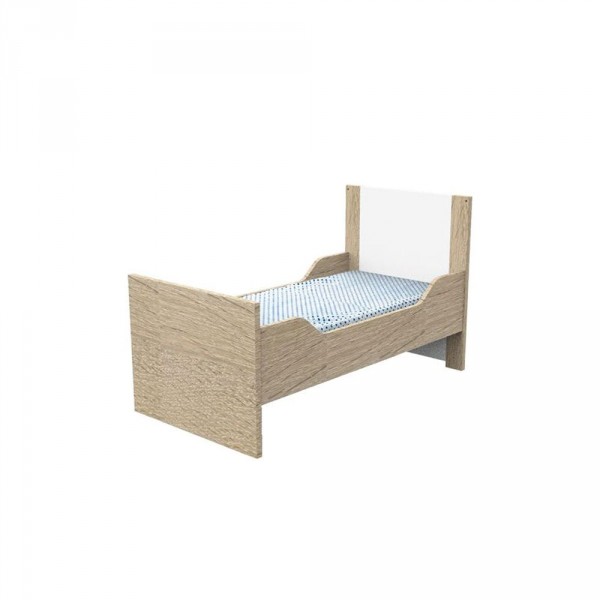 Lit 70x140cm antonin version bois et blanc Sauthon meubles