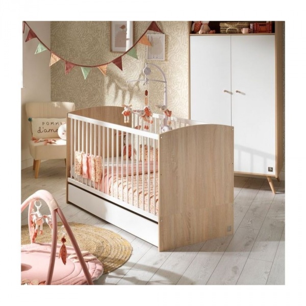 Lit évolutif bébé 70x140 cm access bois blanc Sauthon meubles