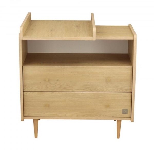 Plan à langer pour commode 2 tiroirs 1 niche my love Sauthon meubles