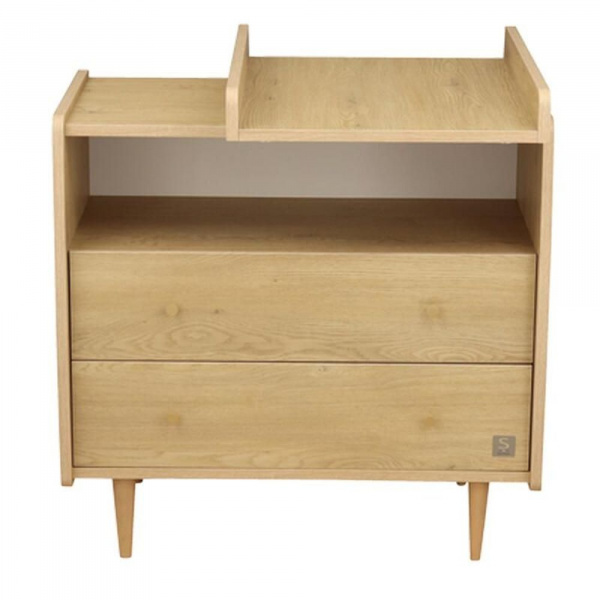 Plan à langer pour commode 2 tiroirs 1 niche my love Sauthon meubles