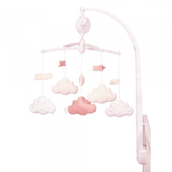 Mobile bébé musical lily poudrée Sauthon baby deco