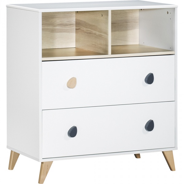 Chambre bébé trio lit + commode + armoire oslo bouton goutte + plan à langer offert Sauthon meubles