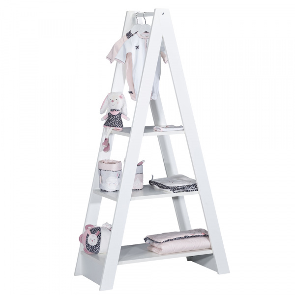 Bibliothèque 3 tablettes loft blanc Sauthon meubles