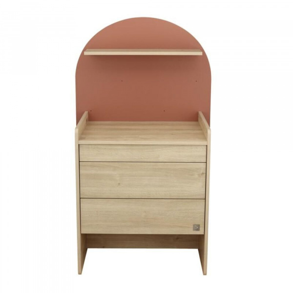 Commode à langer évolutive en bureau arche terracotta Sauthon meubles