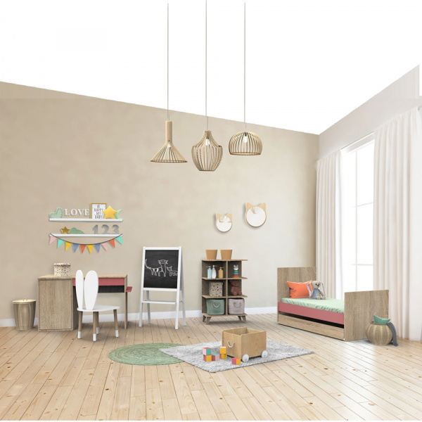 Commode bébé évolutive en bureau nova rose canyon Sauthon meubles