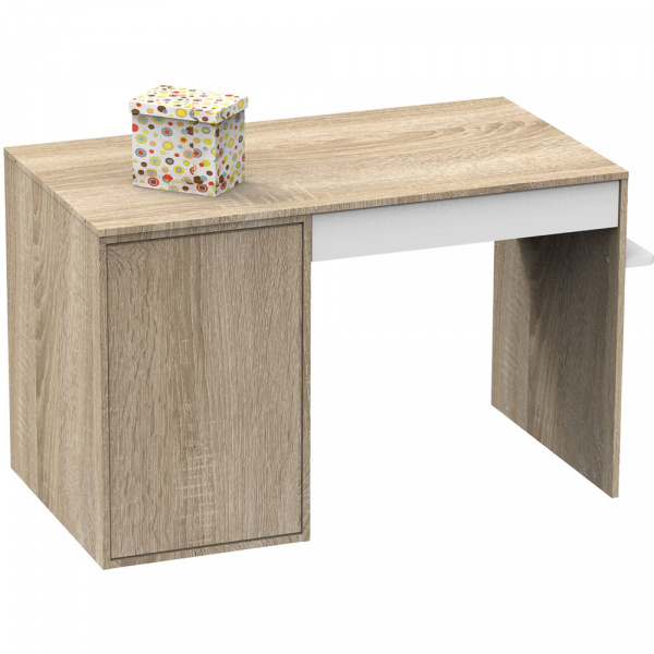 Commode bébé évolutive en bureau nova blanc lin Sauthon meubles