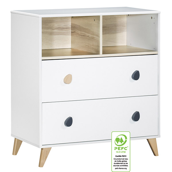 Commode bébé oslo boutons goutte Sauthon meubles