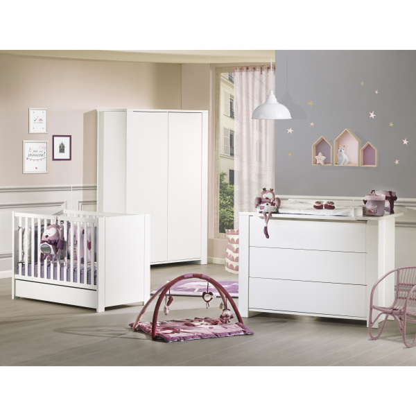 Commode bébé loft blanc Sauthon meubles