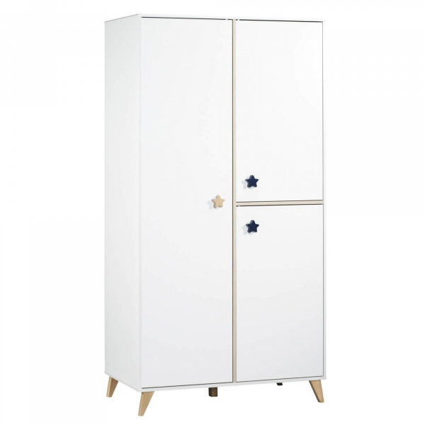 Armoire chambre bébé oslo boutons étoile Sauthon meubles