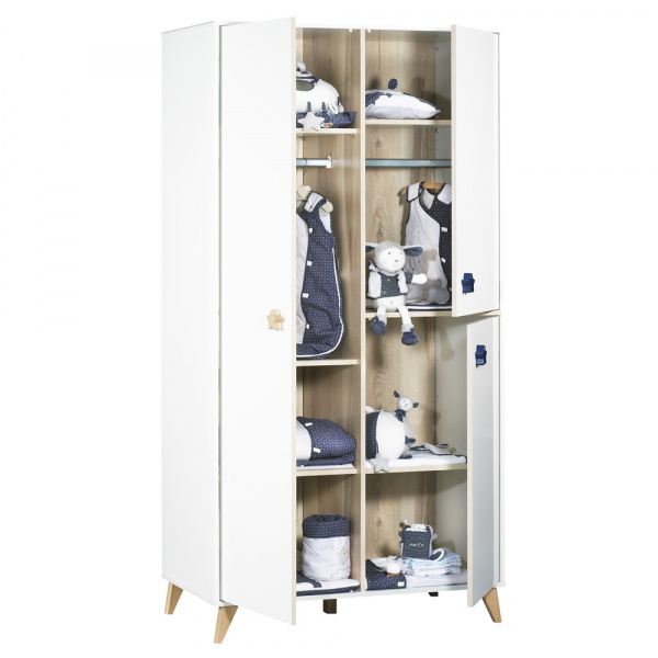 Armoire chambre bébé oslo boutons étoile Sauthon meubles