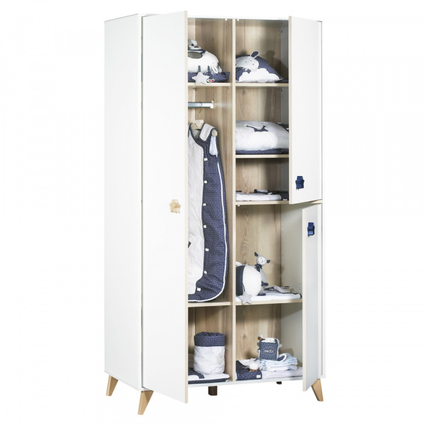 Armoire chambre bébé oslo boutons étoile Sauthon meubles