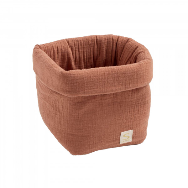 Panier de rangement uni terracotta Sauthon baby deco