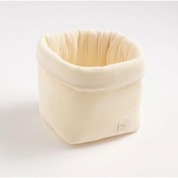 Panier de rangement uni vanilla Sauthon baby deco