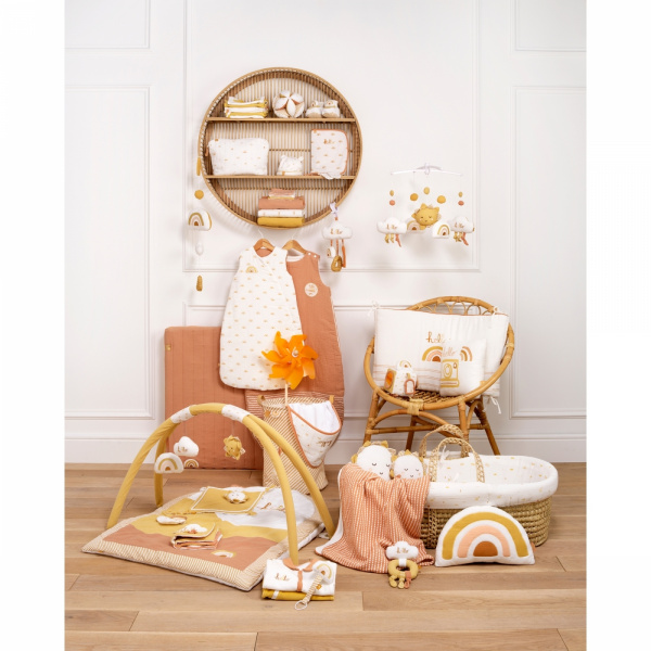 Couffin et son habillage sunlight Sauthon baby deco