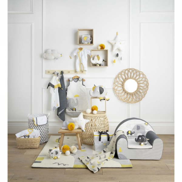 Tapis de chambre bébé 110x110cm babyfan Sauthon baby deco