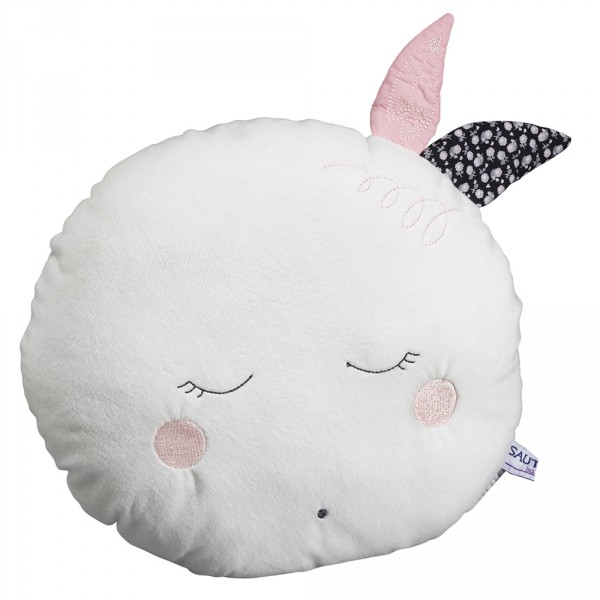 Coussin déco bébé lune miss fleur de lune Sauthon baby deco