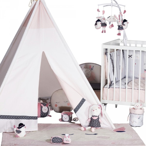 Tour de lit bébé miss chipie Sauthon baby deco