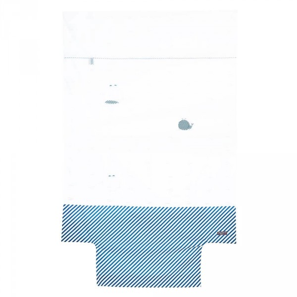 Housse de couette + taie d'oreiller blue baleine Sauthon baby deco