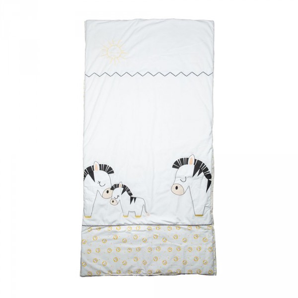 Edredon bébé 70x140cm pluche et pompon Sauthon baby deco