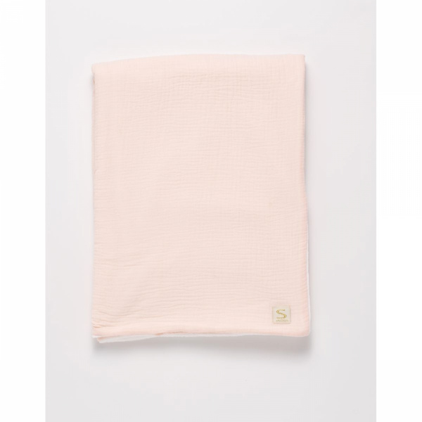 Couverture bébé 75 x 100 cm uni pétale Sauthon baby deco