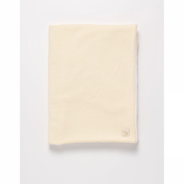 Couverture bébé 75 x 100 cm uni vanilla Sauthon baby deco