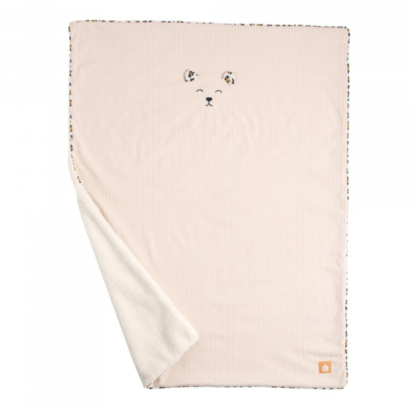Couverture bébé 75 x 100 cm léopard velours Sauthon baby deco
